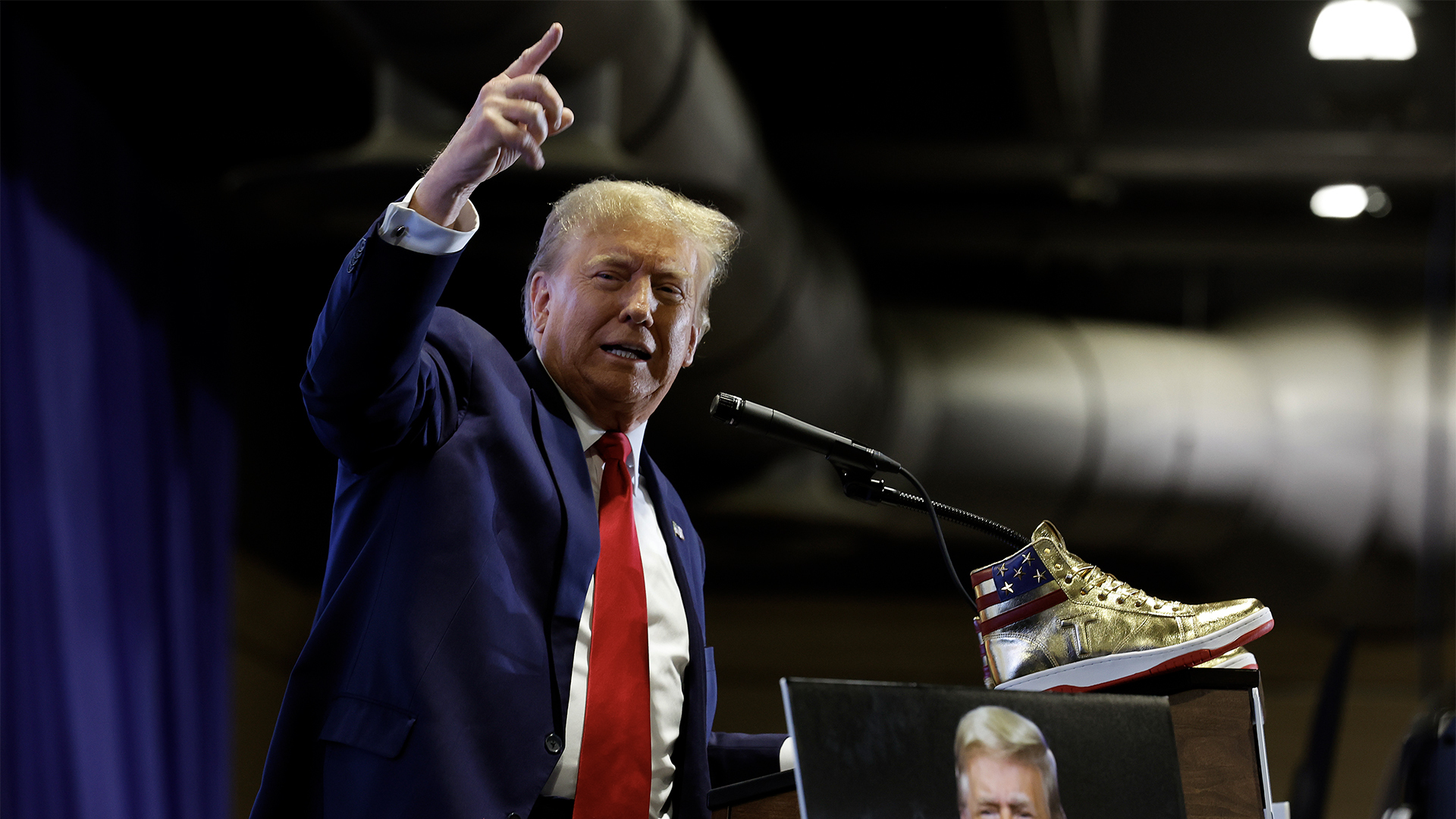 Donald Trump gold $399 sneakers
